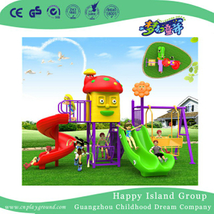 Outdoor High Quality Mushroom House Children Slide and Swing Combination Set (BBE-A51) 