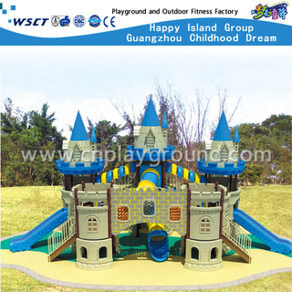 China Guangzhou Promotion Large & High Blue Children Castle Galvanized Steel Playground(HA-09101)