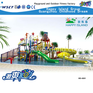 Hotel Or Amusement Park Swimming Pool Water Slide Playground (HD-6301)