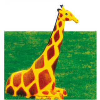 Outdoor Public Children Cartoon Sculpture Giraffe Playsets (HD-18906)